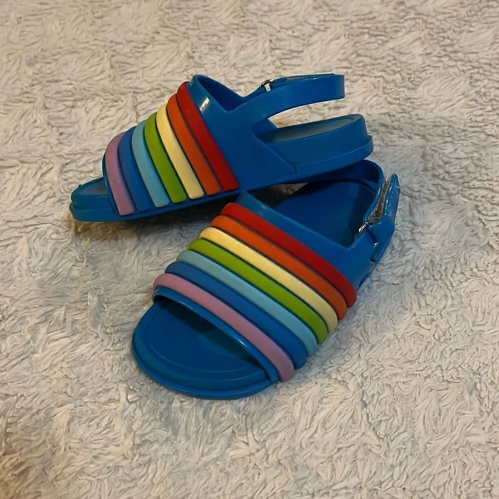Mini Melissa Rainbow Beach Sandals